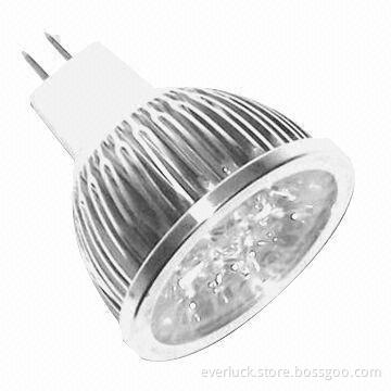 4W High-power LED Lamp with MR16 Base, Ideal for Indoor Use, Measuring 50 x 53mm